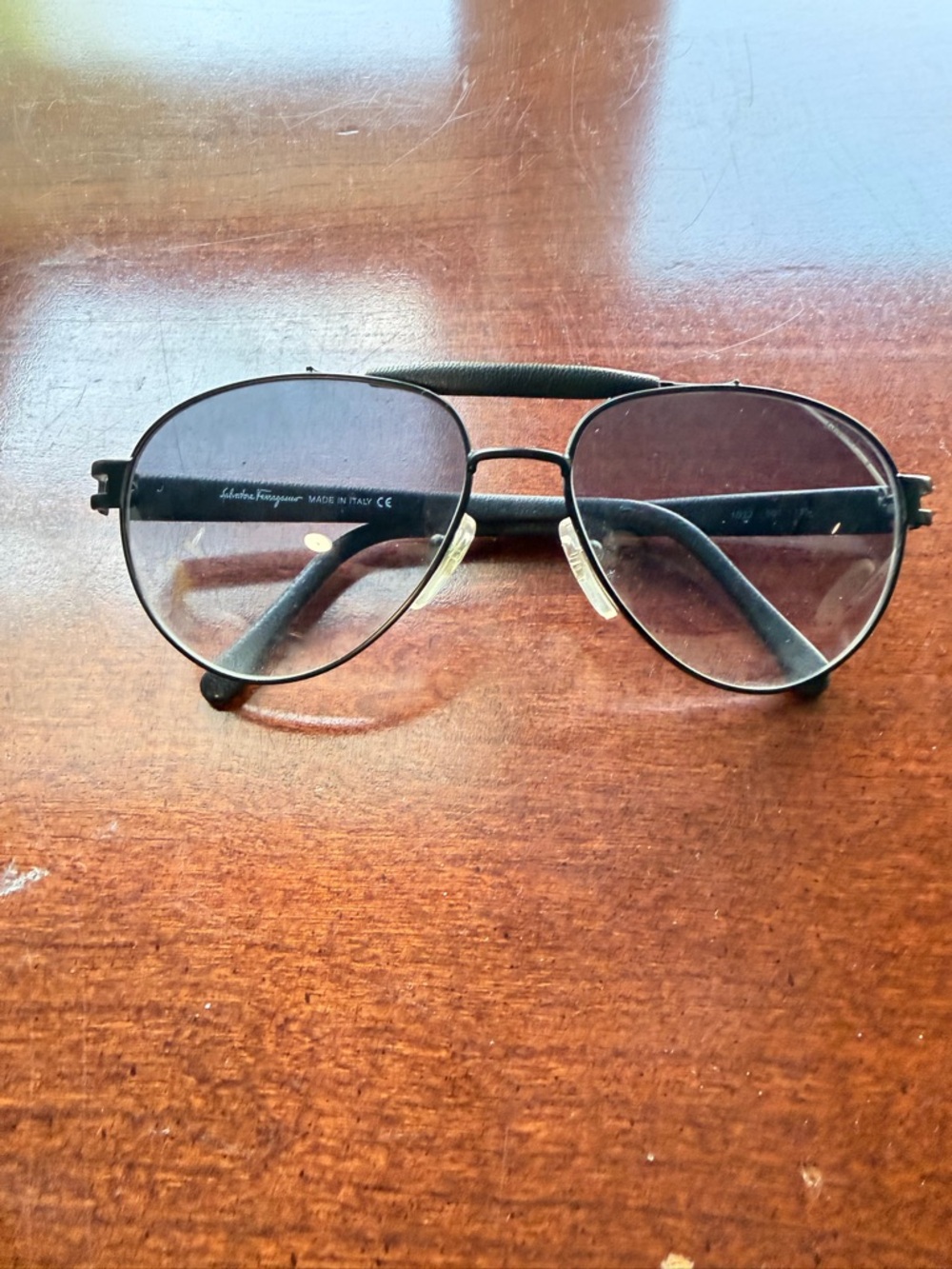 Salvatore Ferragamo Aviator Sunglasses Gray